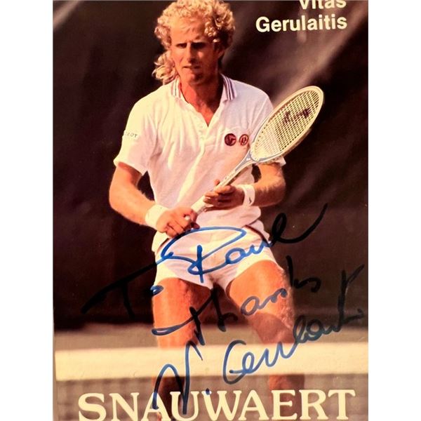 Wimbledon Champ Vitas Gerulaitis signed photo