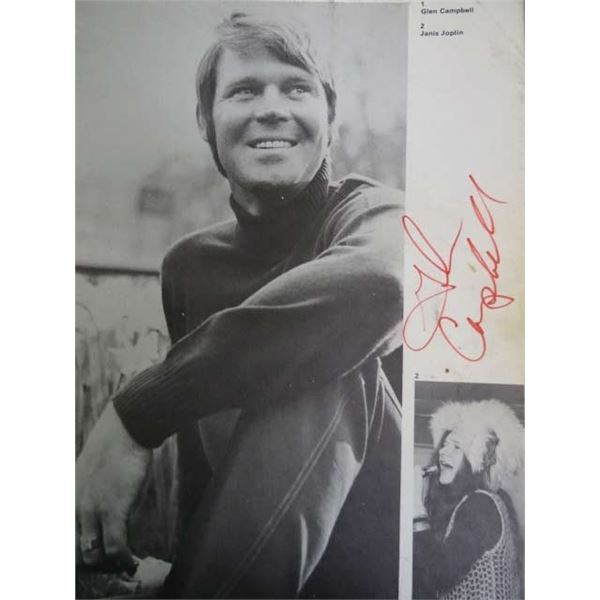 Glen Campbell signed book photo