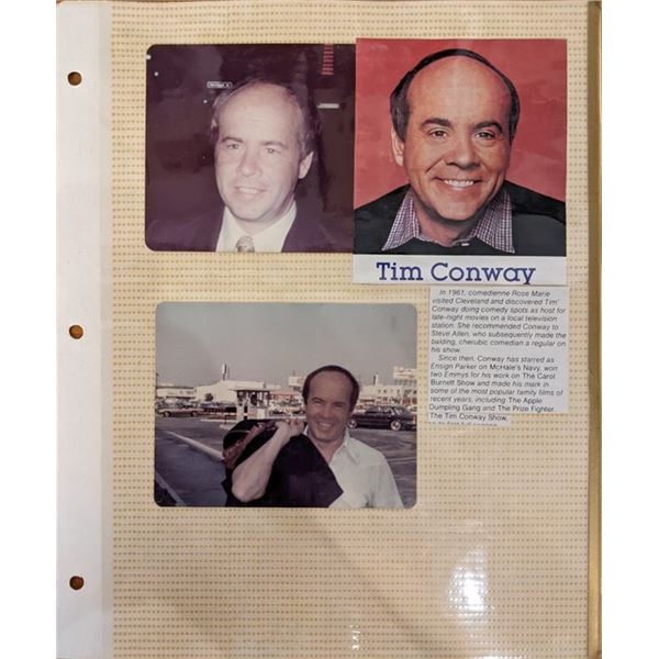 Tim Conway Original Photo Album Page