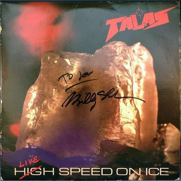 Talas Live High Speed on Ice signed album flat autographed by Billy Sheehan