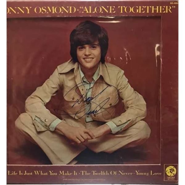 Donny Osmond signed Alone Together album
