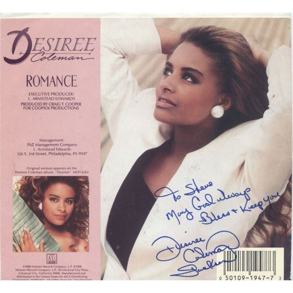 Desiree signed 45 record sleeve