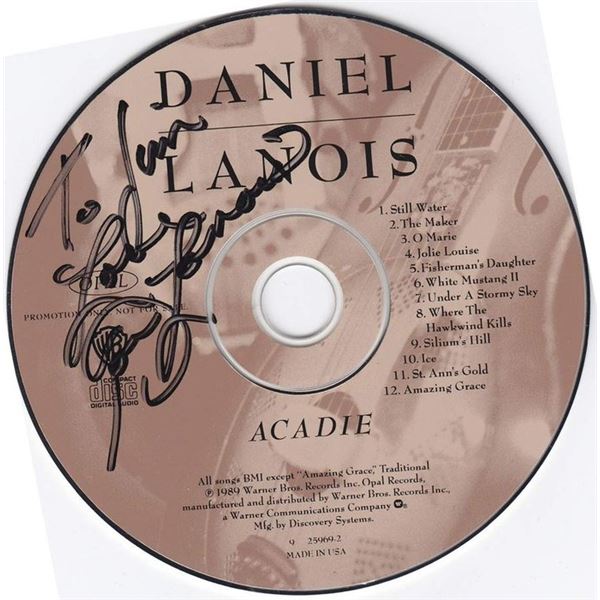 Daniel Lanois Acadie signed CD