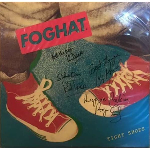 Foghat Tight Shoes band signed album