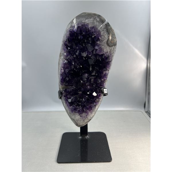 11 X 4.2 INCH AMETHYST CRYSTAL ON STAND HIGH GRADE BEAUTIFUL PIECE DARK COLOURS