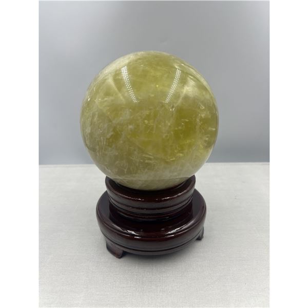 18 INCH CIRCUMFERENCE NATURAL CITRINE SPHERE FROM BRAZIL
