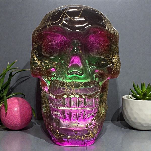 Aura Colourful Glass Skull