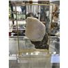 Image 1 : Pink Amethyst with Pyrite Art on Display