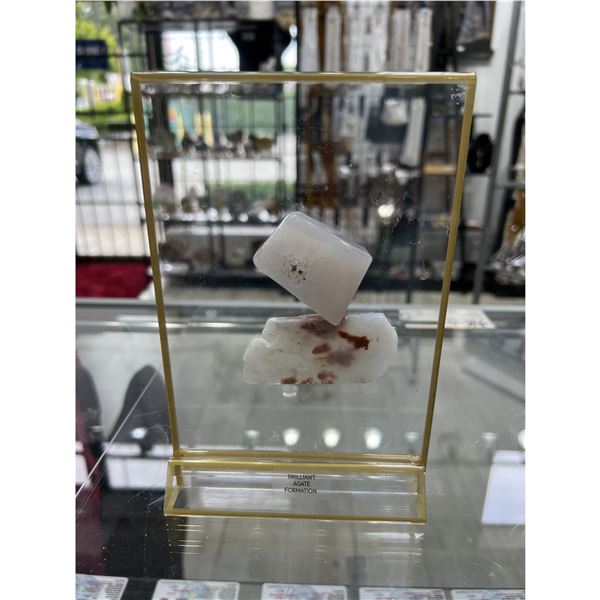 Mose Flower Agate Agate Art on Display