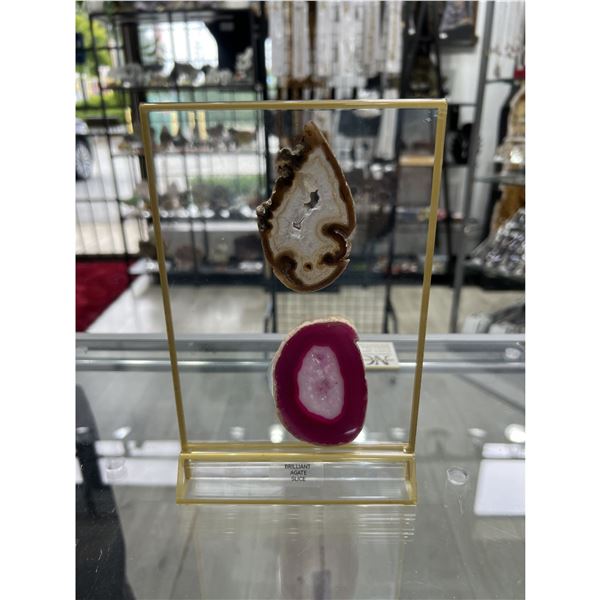 Agate Slice Art on Display