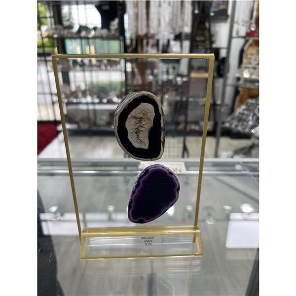 Agate Slice Art on Display