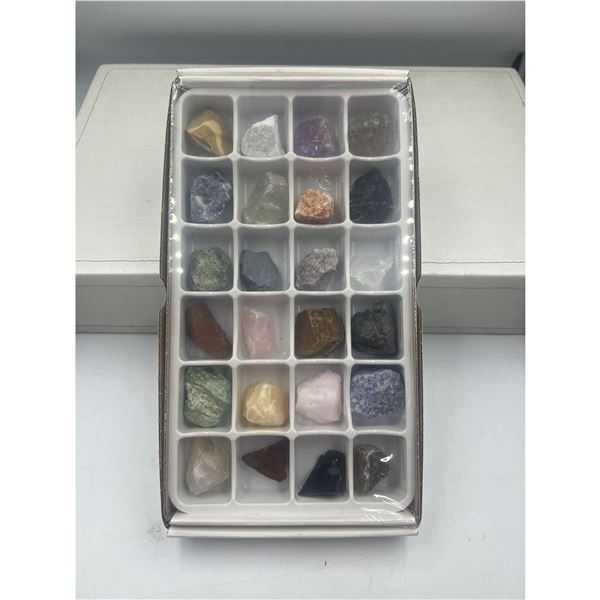 24 pcs Assorted rough crystals and stones