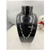 Image 1 : Brand New American Diamond Necklace With Earrings .