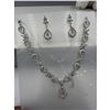 Image 1 : Brand New American Diamond Necklace With Earrings.