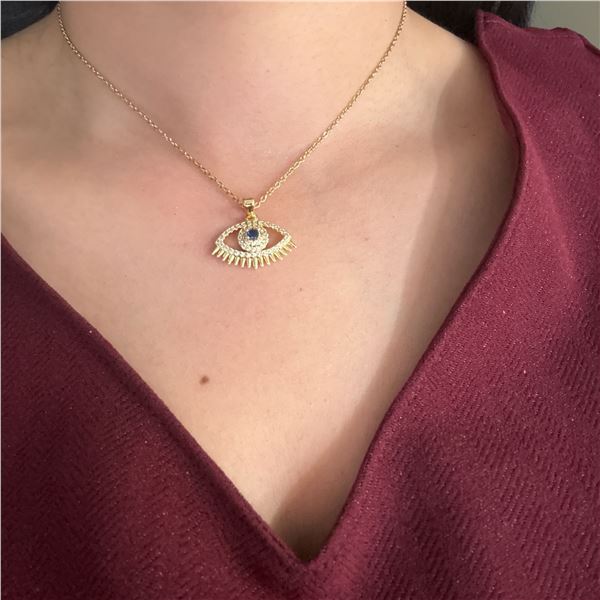 Gold plated Eye necklace 18 carat
