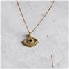 Image 4 : Gold plated Eye necklace 18 carat