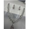 Image 4 : Brand New American Diamond Necklace With Earrings.