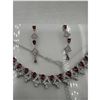 Image 2 : Brand New American Diamond Necklace With Earrings.
