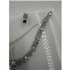 Image 4 : Brand New American Diamond Necklace With Earrings.