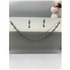 Image 1 : Brand New American Diamond Necklace With Earrings.