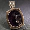 Image 3 : Natural Dark Amethyst Pendant wrapped with Silver