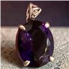 Image 4 : Natural Dark Amethyst Pendant wrapped with Silver