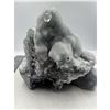 Image 4 : 4 X4 INCH GREEN FLOURITE WITH SUGAR  CALCITE SPECIMEN