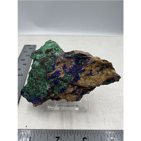 4 INCH BLUE GREEN AZURITE SPECIMEN