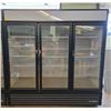 Image 1 : True 78" Black Swing Glass Door Merchandiser Freezer - Model GDM-72F-HC~TSL01 MSRP $22,715.50