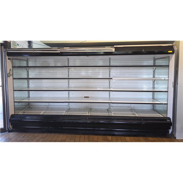 Approx. 12FT Large Commercial Multi-deck refrigerated display case w/ night curtain (bidder responsi