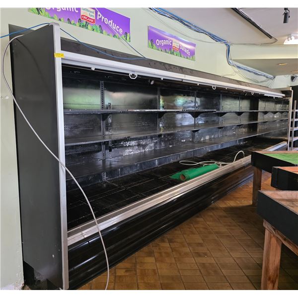Approx. 24FT Commercial multi-deck refrigerated display case w/ night curtains (bidder responsible f