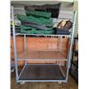 Image 1 : 3 tier commercial rolling shelving cart - approx. 53in x 22 in x 74 1/2in