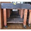 Image 2 : 5pc rolling produce merchandising display bin tables - approx. 38 x 32 x 38in H