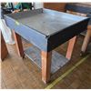 Image 4 : 5pc rolling produce merchandising display bin tables - approx. 38 x 32 x 38in H