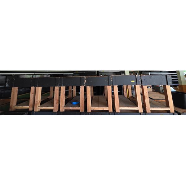 6pc produce merchandising display bins - approx. 43 x 26 x 35in H