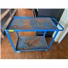 Image 1 : Blue metal rolling cart - 41 x 20 x 35