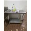 Image 2 : Commercial stainless steel 2 compartment 39in sink with faucet &  3ft x 2ft x 35in stainless steel t