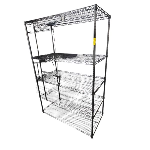 Heavy-duty, adjustable 5-tier wire shelving unit
