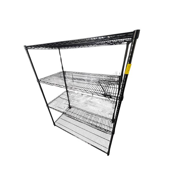 Heavy-duty, adjustable 4-tier wire shelving unit
