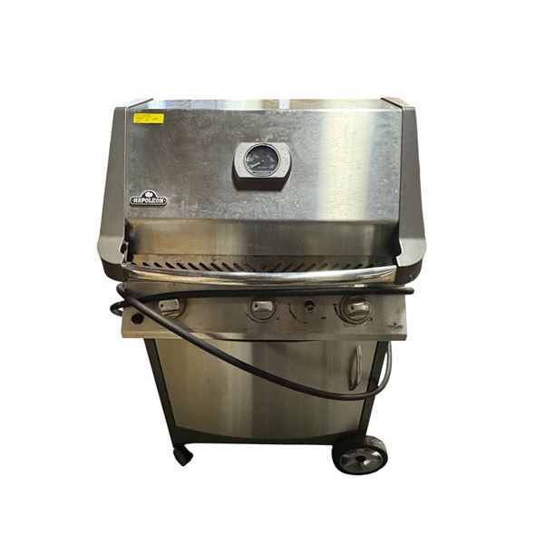 Napoleon Stainless Steel Gas Grill - 3-Burner Barbecue with Cart & Temperature Gauge