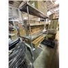 Image 4 : commercial stainless steel work table equipped with a double-tier overshelf