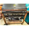 Image 3 : Sunshine Legend 4 LU multi-burner gas barbecue grill and griddle setup