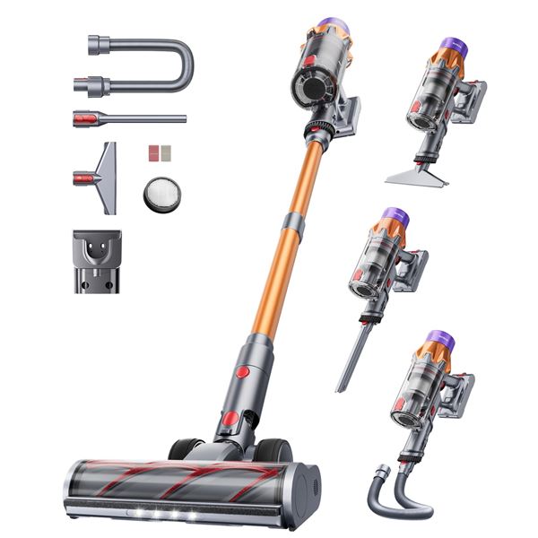 SunSare Cordless Stick Vacuum Cleaner X7A with Extra Attachments