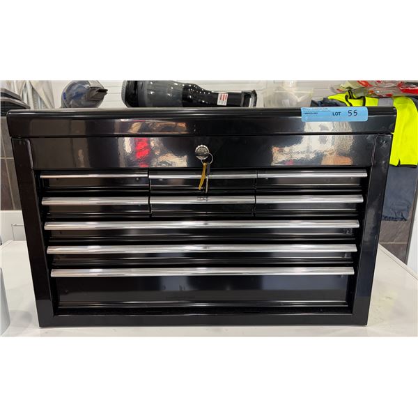 Black Mini Toolbox w/ Key - Like new - 24x11x15" - Like New