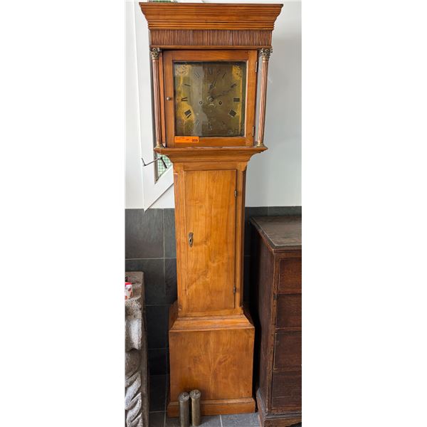 Antique Thomas Stocker of Martock Grandfather Clock Complete w/ Weights - Circa 1780-1811
