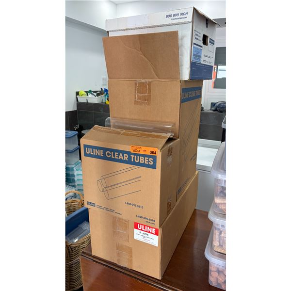 Uline clear tubes - 12x2"