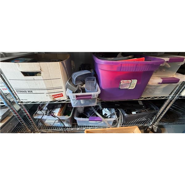 2 Shelves - Hydroponic pumps, fire alarms, timers, etc.