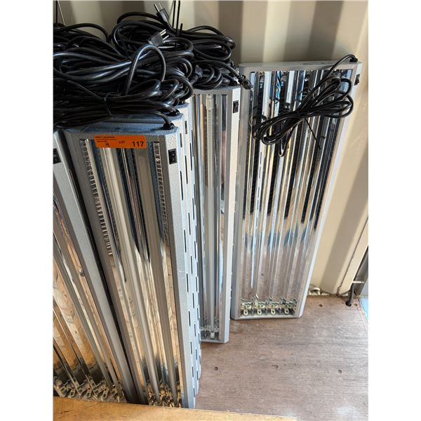 9 pc - Prolight Fluorescent Lamp Fixtures - 120vac / 60Hz / 2A