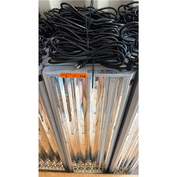 8 pc - Prolight Fluorescent Lamp Fixtures - 120vac / 60Hz / 2A