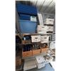 Image 1 : Group - Misc. Plastic Organizers, Painted Glass Jars & Plastic Bins, Etc.